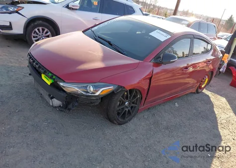 2018 Hyundai Elantra Sport from USA, damaged, VIN KMHD04LB0JU453773